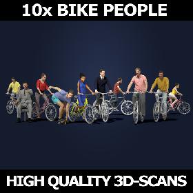 3D model 10x Scanned Bike People Vol01 Gobotree